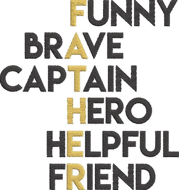 Funny Brave Captain Hero Helpful Friend