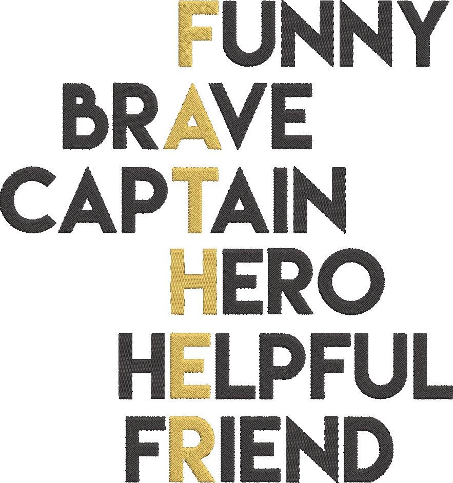 Funny Brave Captain Hero Helpful Friend