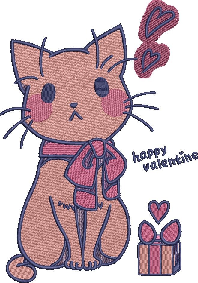 Happy Valentines Cat