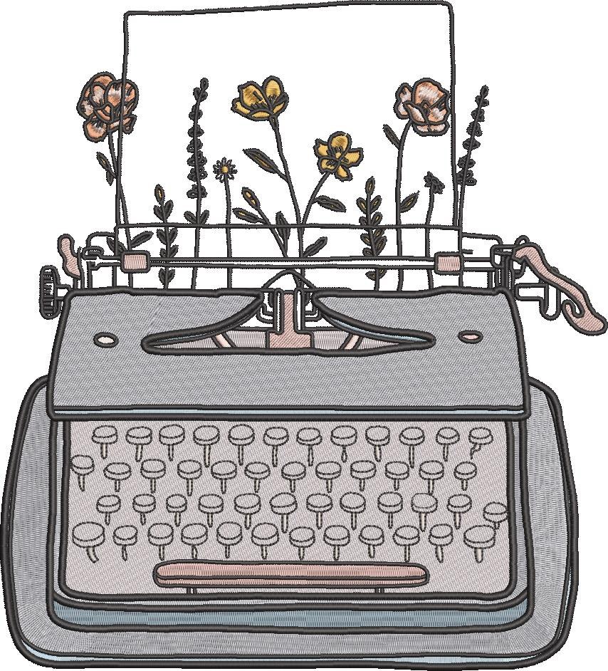 Floral Typewriter Floral Typewriter