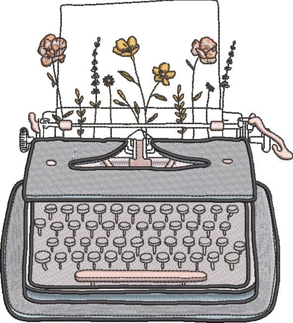 Floral Typewriter Floral Typewriter