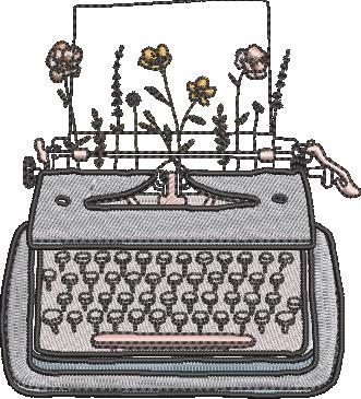 Floral Typewriter Floral Typewriter