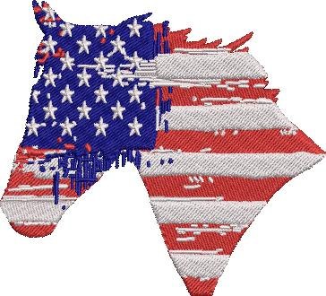 USA Flag Horse