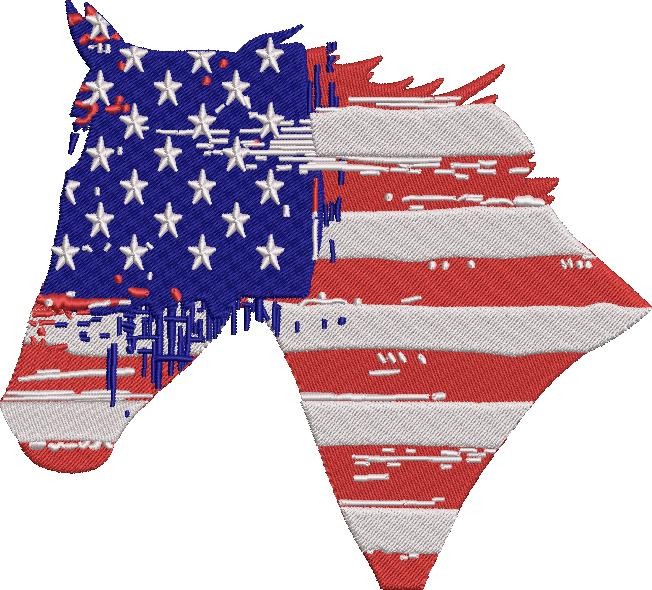 USA Flag Horse