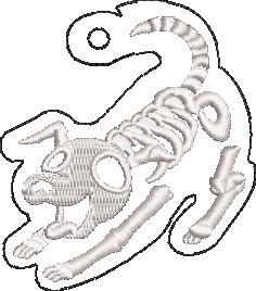 Halloween Dog Skeleton Key Fob
