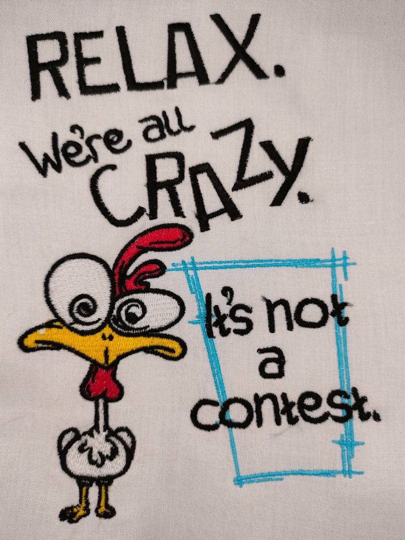 Not a Crazy Contest Funny Chicken Not a Crazy Contest Funny Chicken