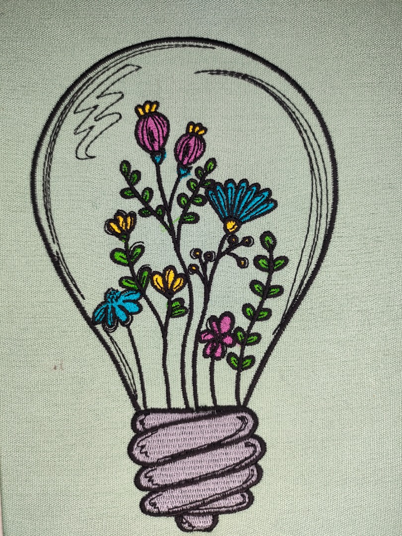 Flowers in Light Bulb Flowers in Light Bulb
