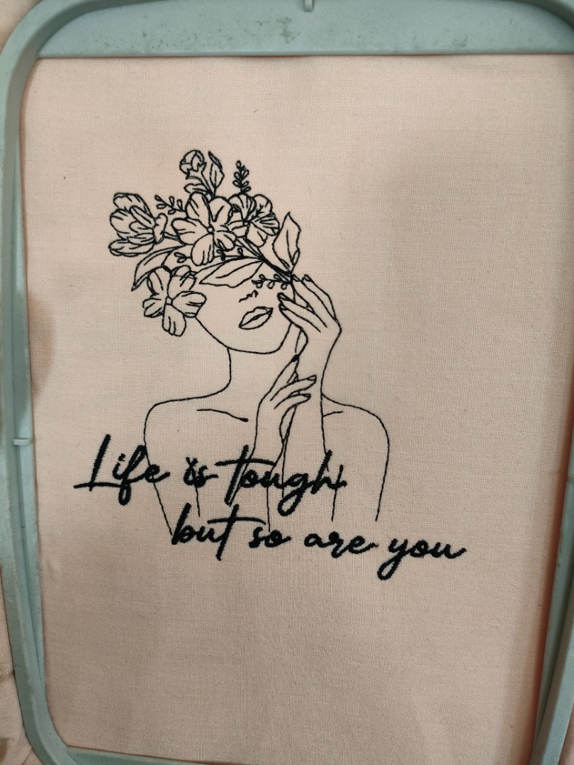 Life Is Tough Floral Woman Line Art Life Is Tough Floral Woman Line Art