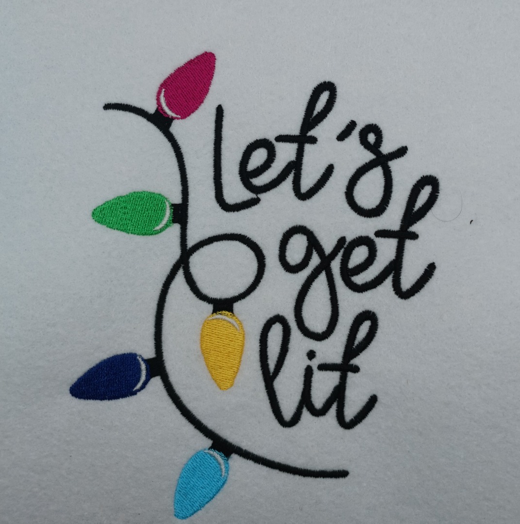 Let's Get Lit-Cross stitch