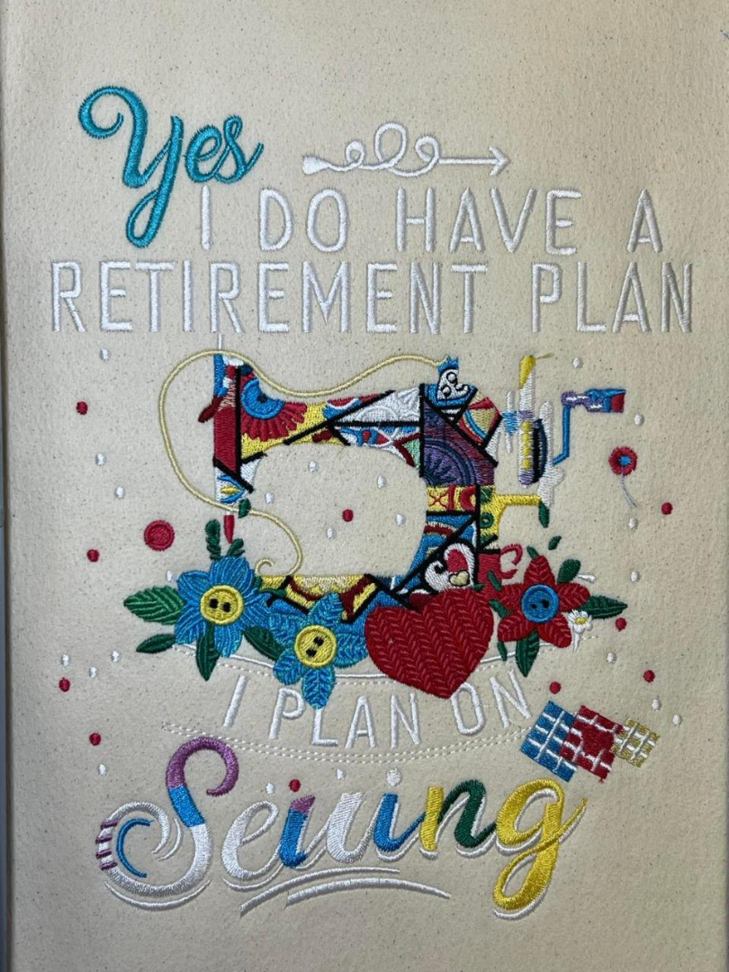 Retirement Plan Sewing Quote