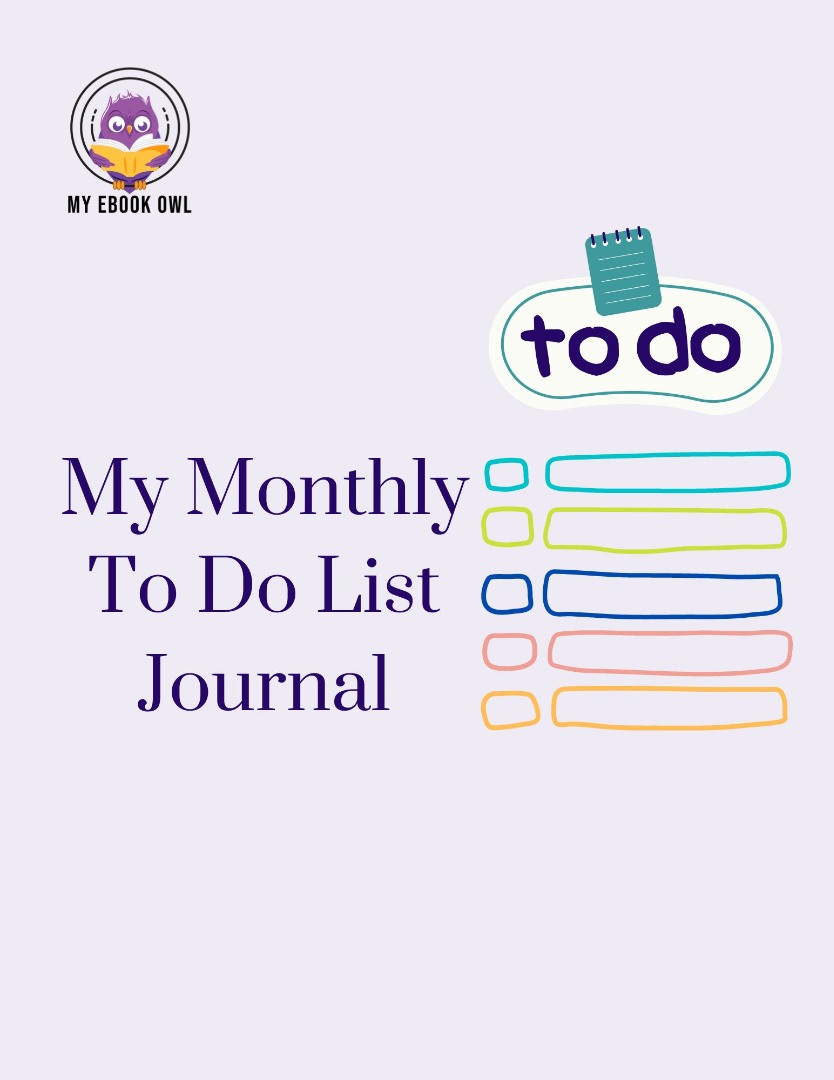 Monthly To Do List Journal Monthly To Do List Journal