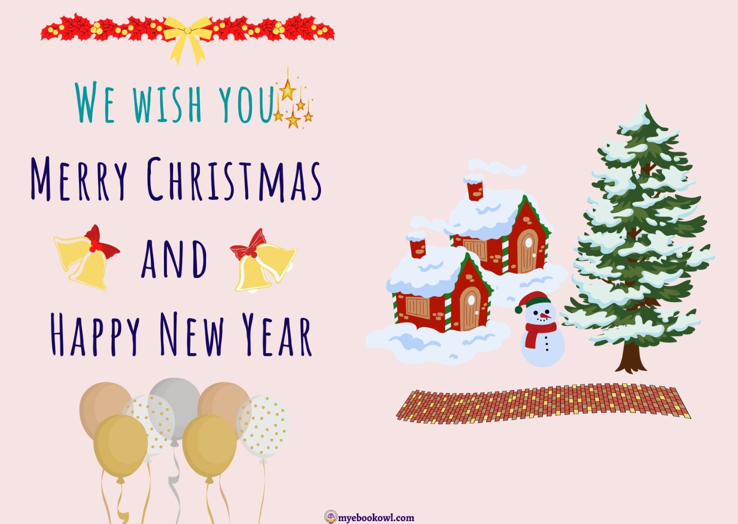 Christmas Landscape Printable Cards Christmas Landscape Printable Cards