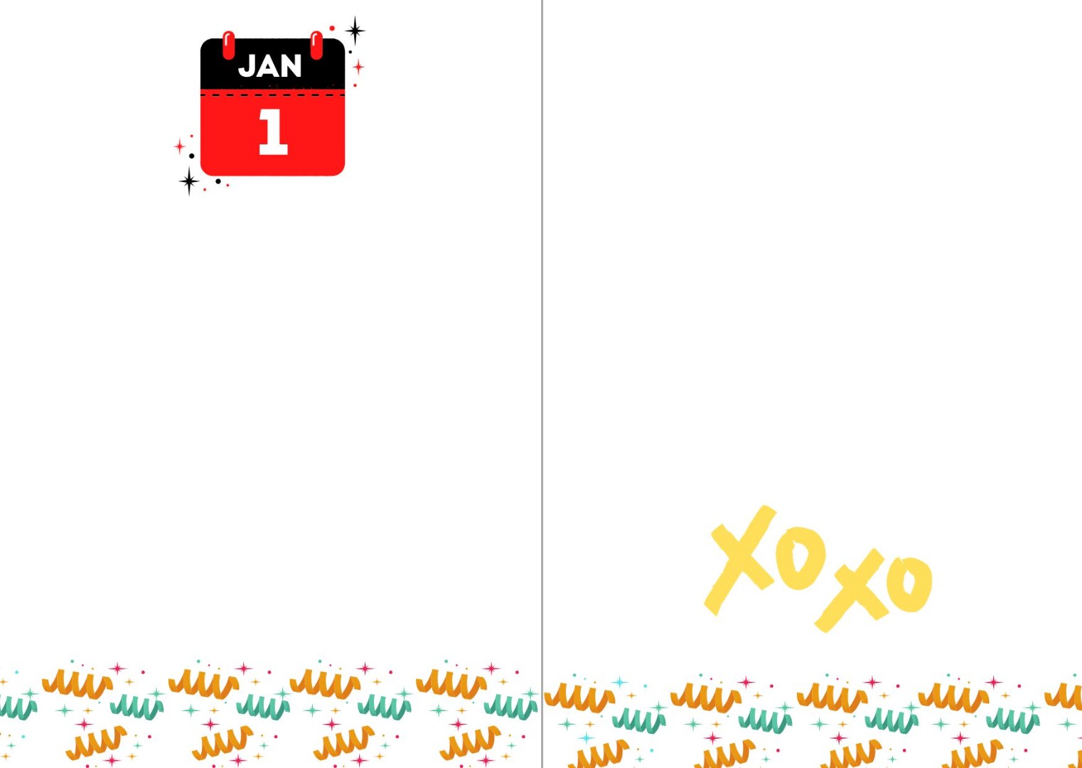 New Year Foldable Printable Cards New Year Foldable Printable Cards