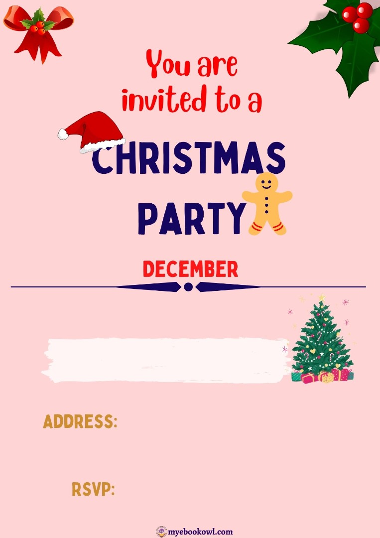 Christmas Invitation Printable Cards Christmas Invitation Printable Cards