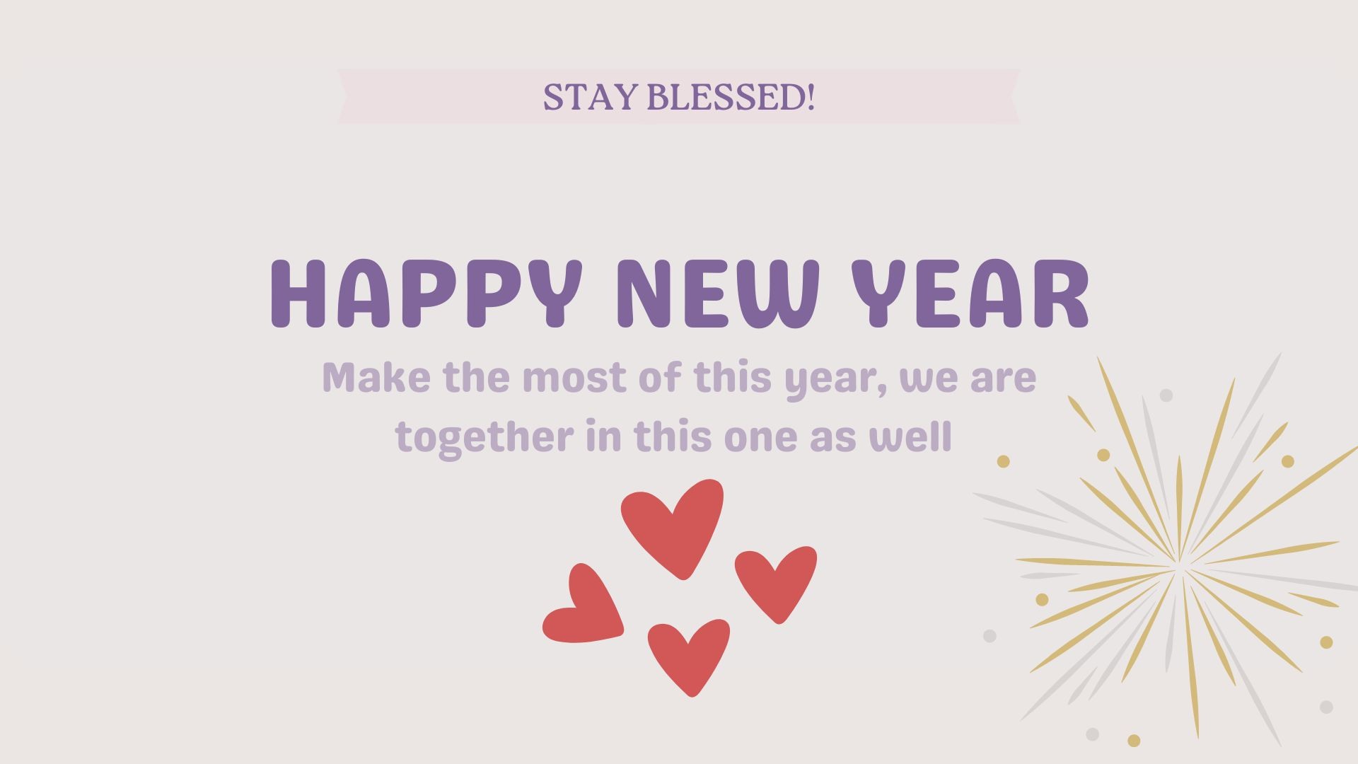 Christmas and New Year Greetings Printable Card