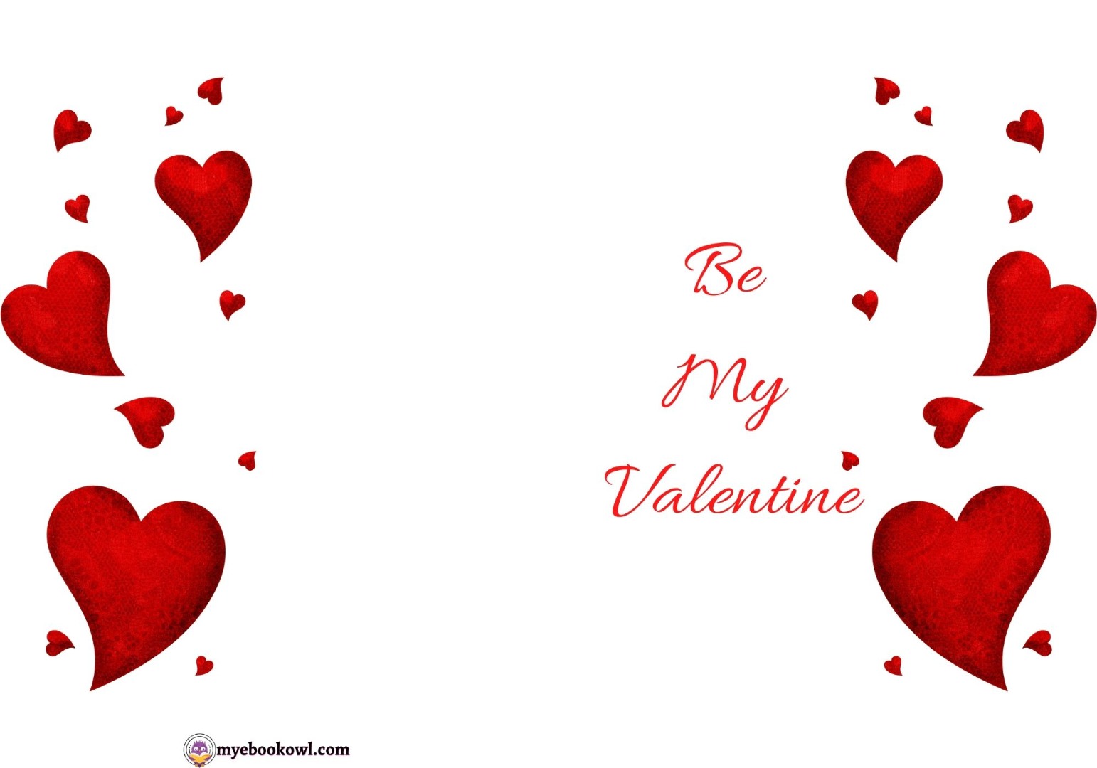 Be My Valentine Foldable Printable Cards Be My Valentine Foldable Printable Cards