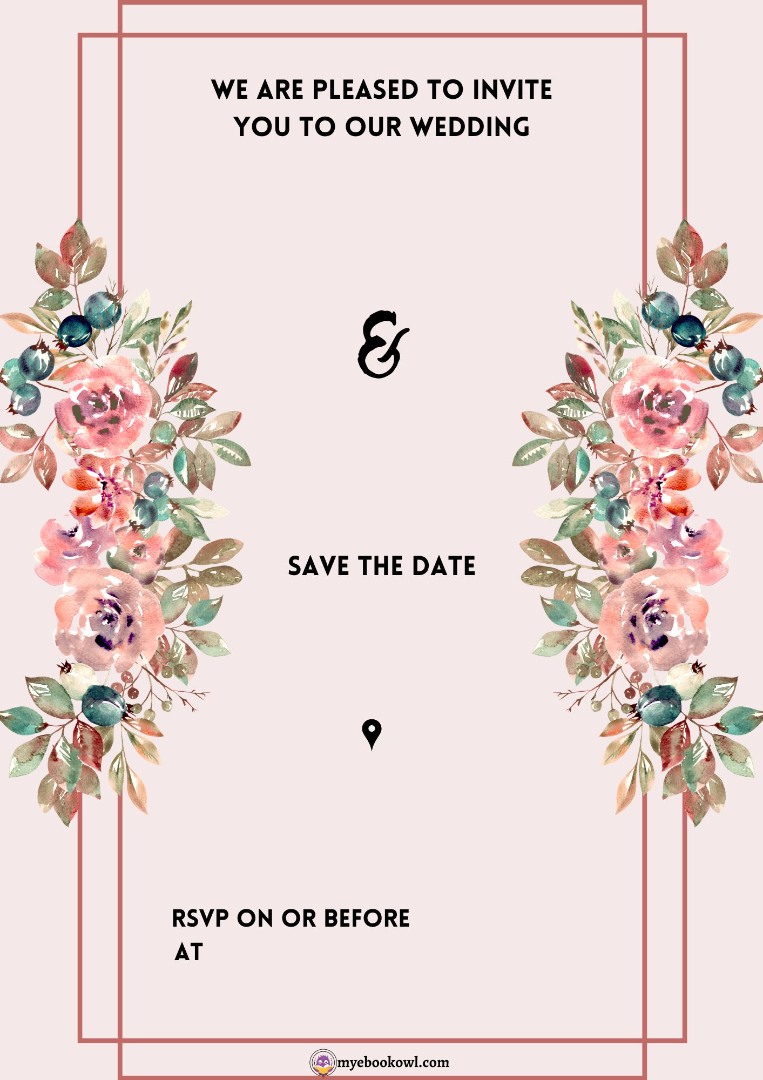 Wedding Guest List and Invitation Printable Wedding Guest List and Invitation Printable