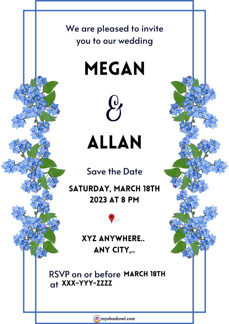 Wedding Guest List and Invitation Printable Wedding Guest List and Invitation Printable