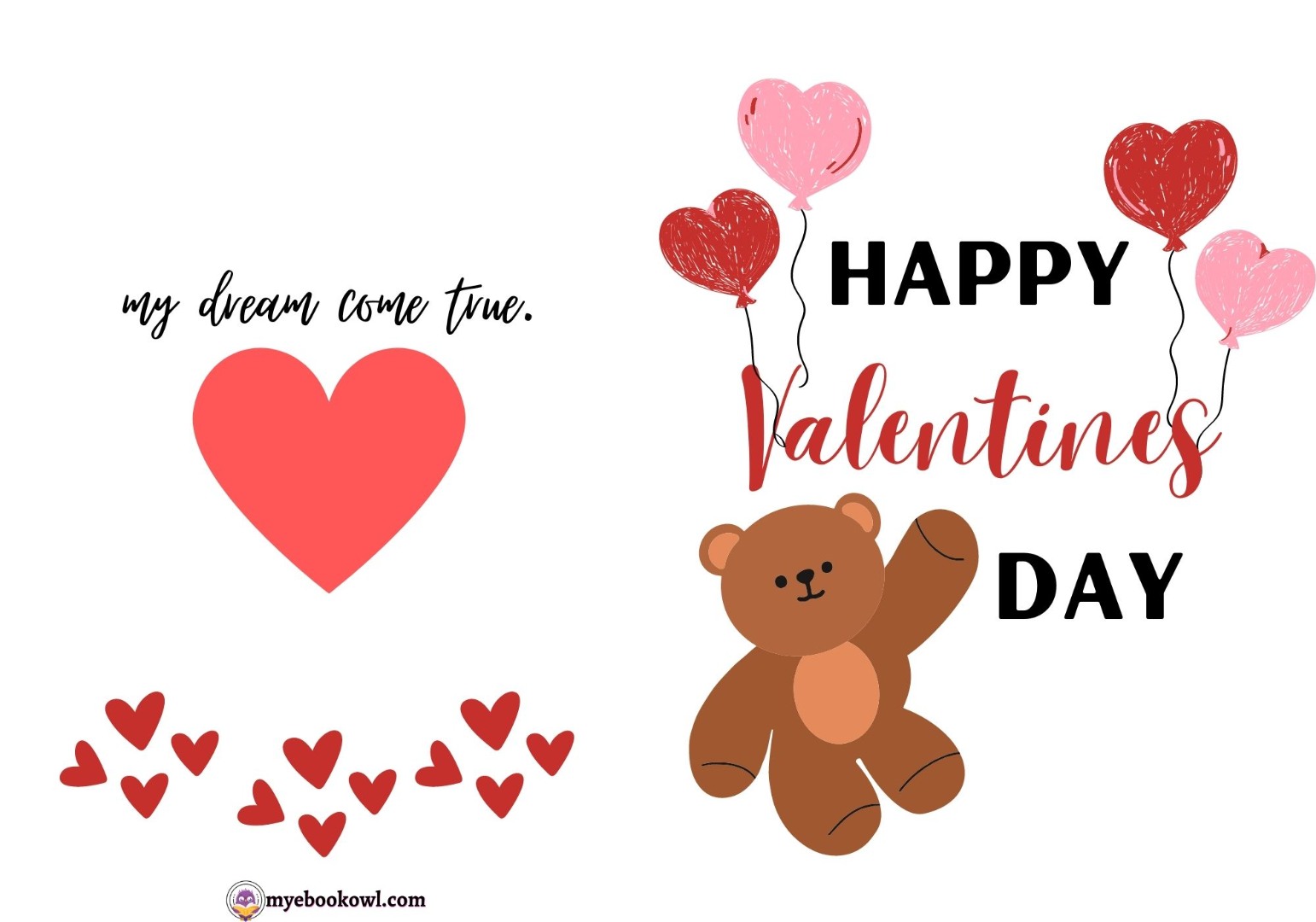 My Valentines Printable Foldable Cards My Valentines Printable Foldable Cards