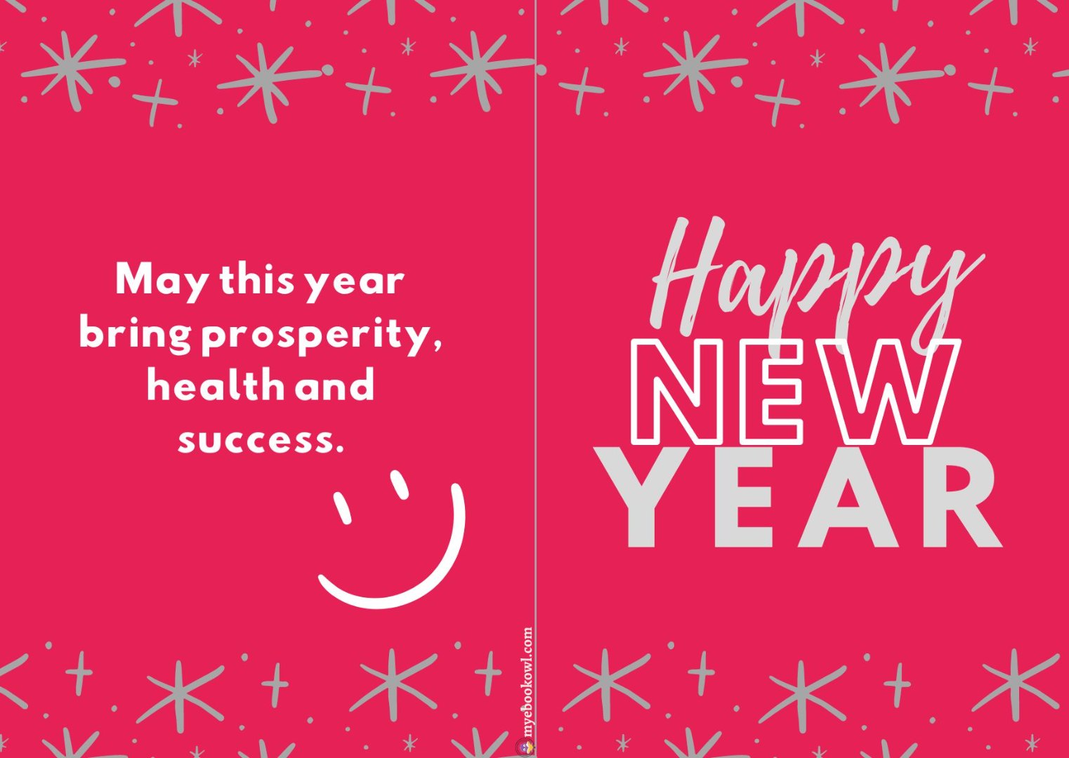 New Year Foldable Printable Cards New Year Foldable Printable Cards