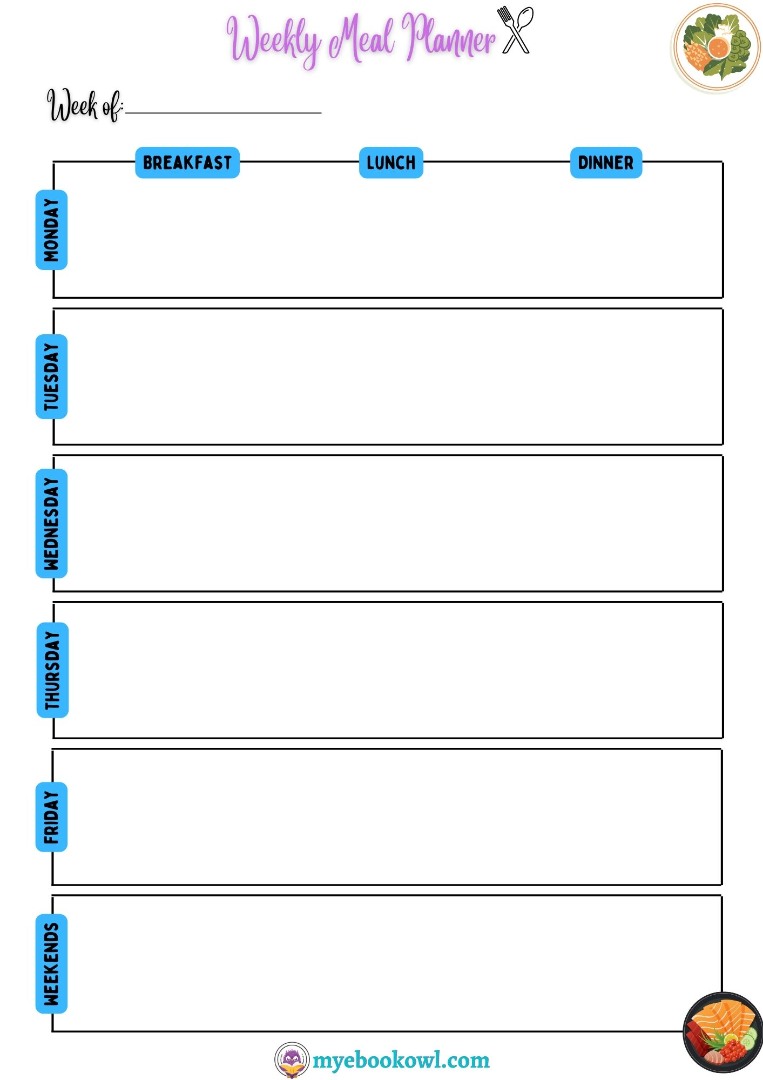 Meal Planner and Budget Planner Printable 