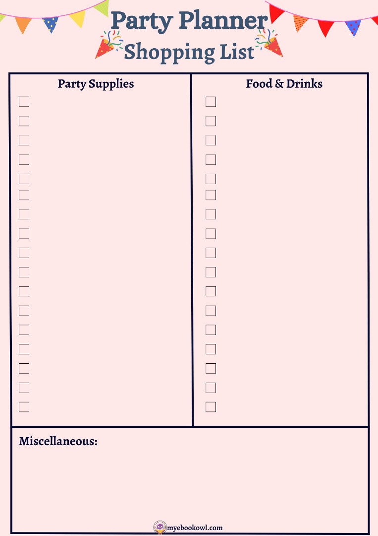 Party Planner Printable Set