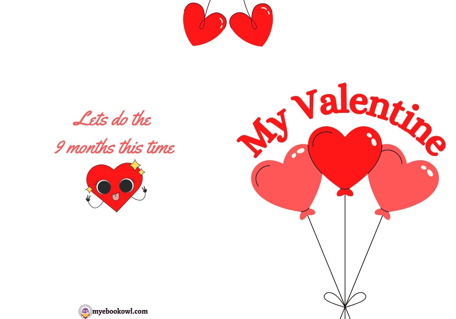 You are my Valentine Printable Foldable Cards