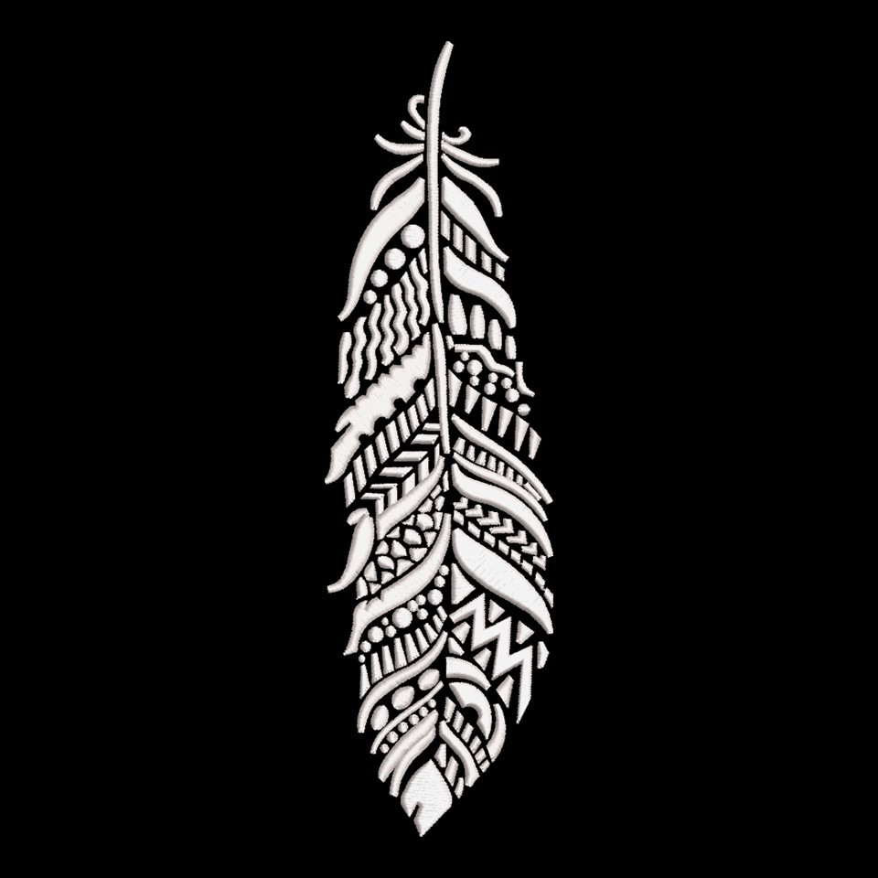 Feather Embroidery Design