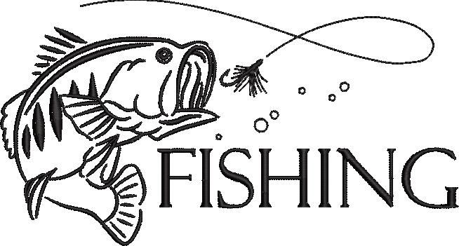 Fishing Embroidery Design Fishing Embroidery Design