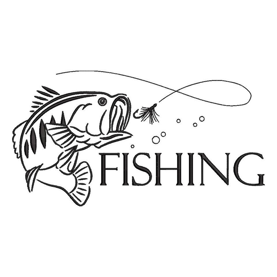 Fishing Embroidery Design Fishing Embroidery Design