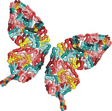 Human Hand Print Butterfly Shape