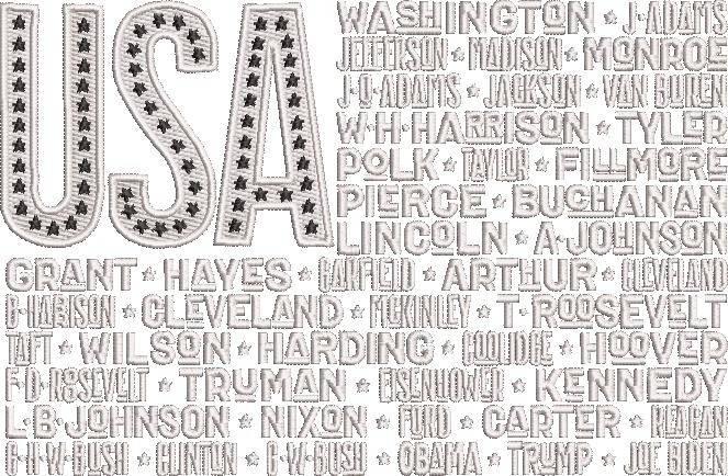 US President Name 1797-2021