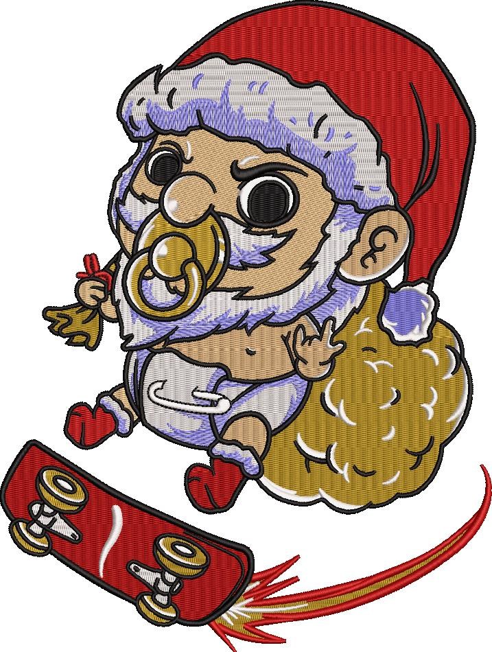 Baby Santa Skating Baby Santa Skating