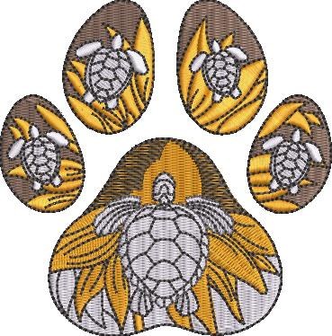Dog Paw And Turtles