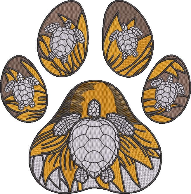 Dog Paw And Turtles