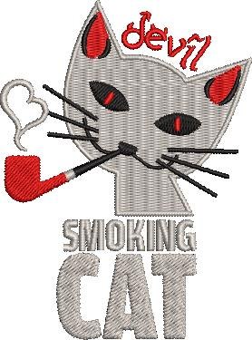 Devil Smoking Cat