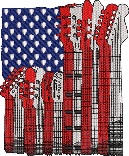 USA Flag Guitar USA Flag Guitar