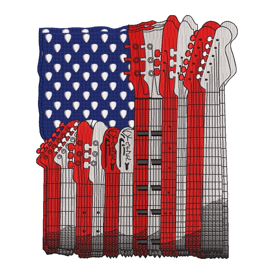 USA Flag Guitar USA Flag Guitar