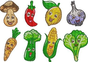 Happy Vegetables Cartoon