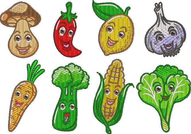 Happy Vegetables Cartoon