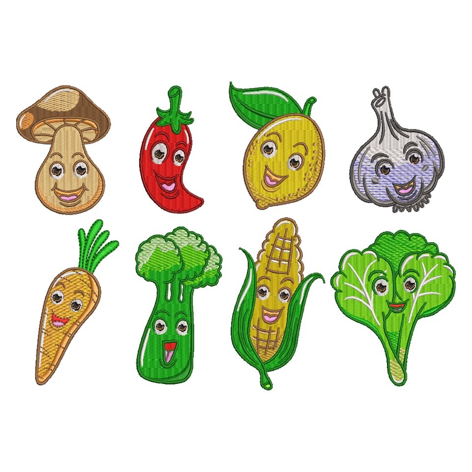 Happy Vegetables Cartoon