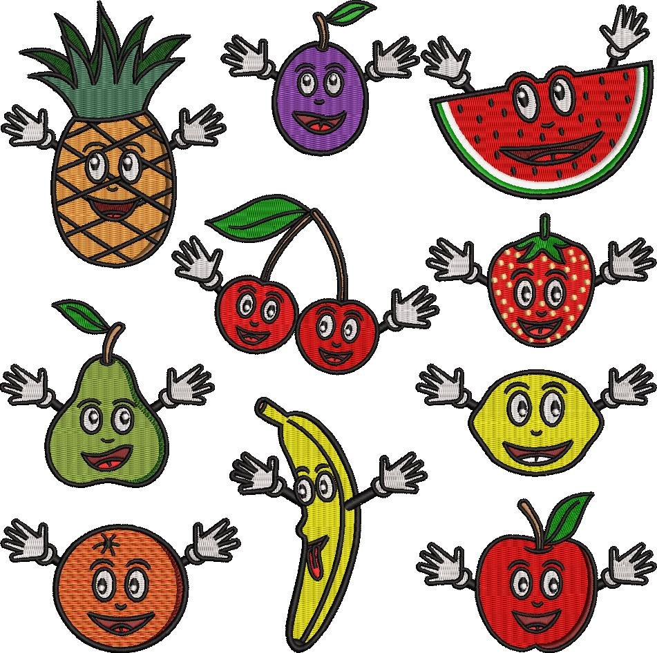 Cartoon Fruit Characters