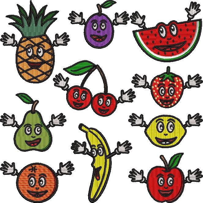Cartoon Fruit Characters