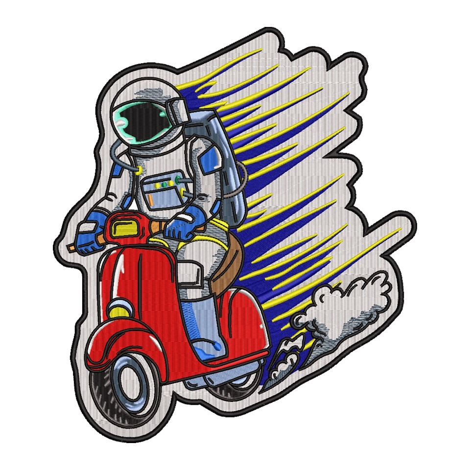 Funny Astronaut On A Scooter Funny Astronaut On A Scooter