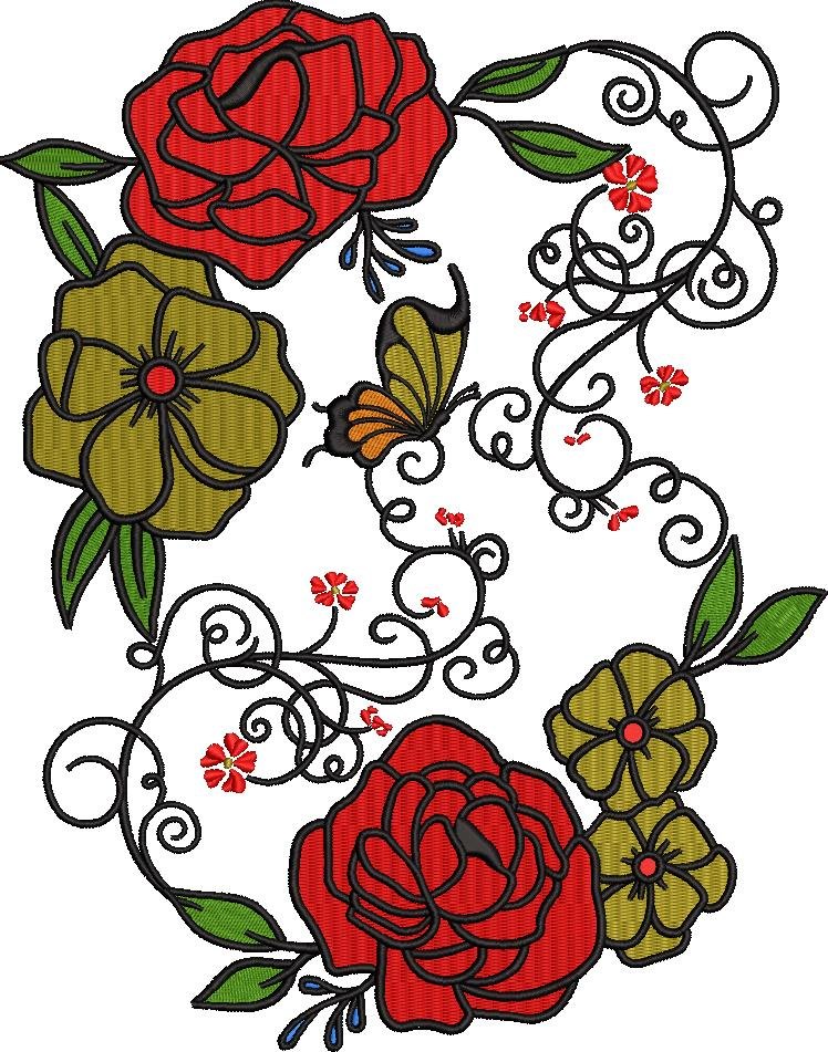 Rose And Butterfly Rose And Butterfly