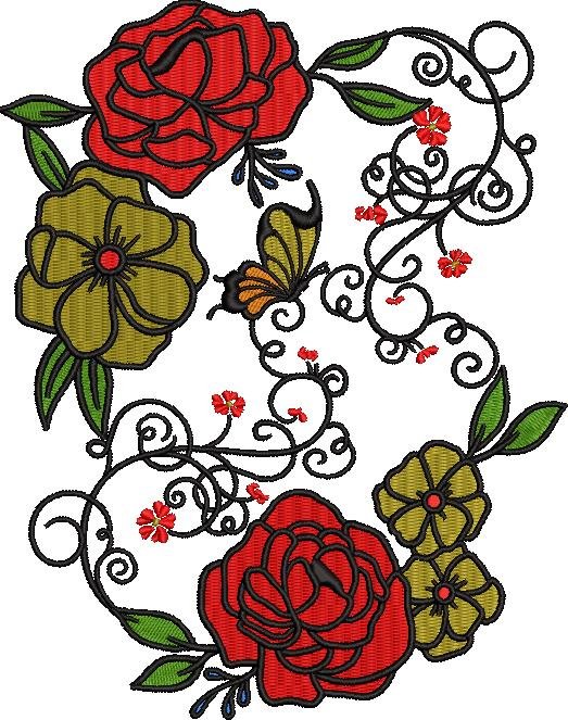 Rose And Butterfly Rose And Butterfly