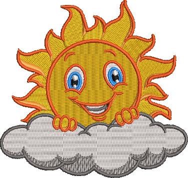 Happy Sun Behind Cloud