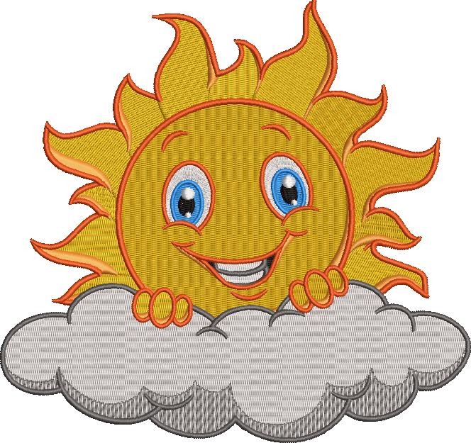 Happy Sun Behind Cloud