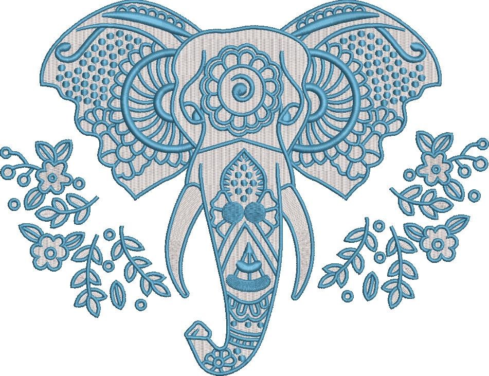 Floral Elephant Fill Floral Elephant Fill