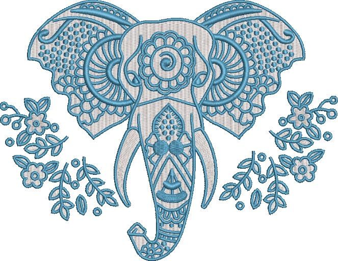Floral Elephant Fill Floral Elephant Fill